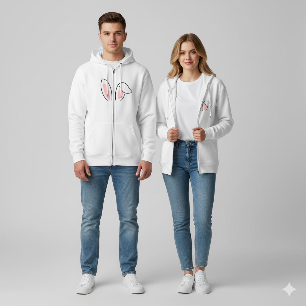 Unisex  Zipper Hoodie